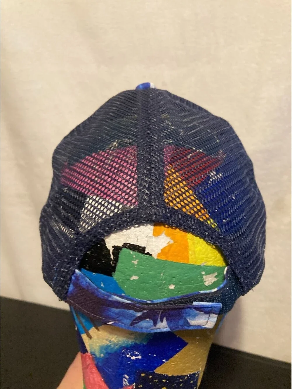 Sunny Dayz Blue Floral Trucker Hat Adjustable Mesh Snapback Baseball Cap